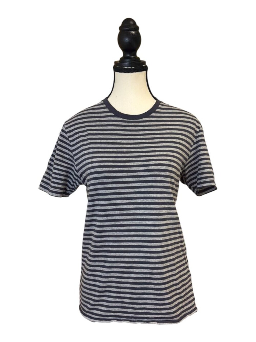 REISS Grey Striped T-Shirt (S)